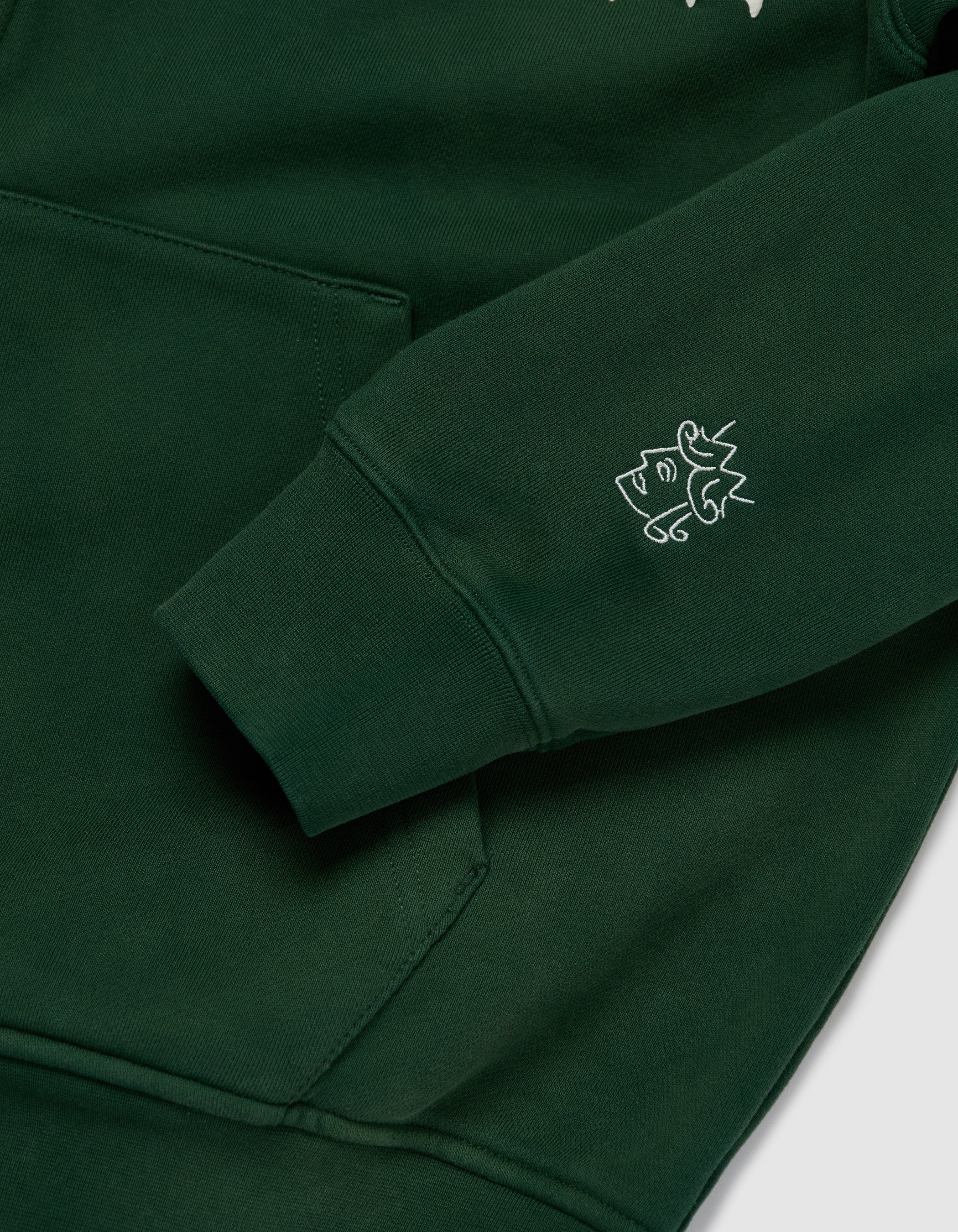 SPIKEY SCRIPT ZIP HOODED SWEATSHIRT