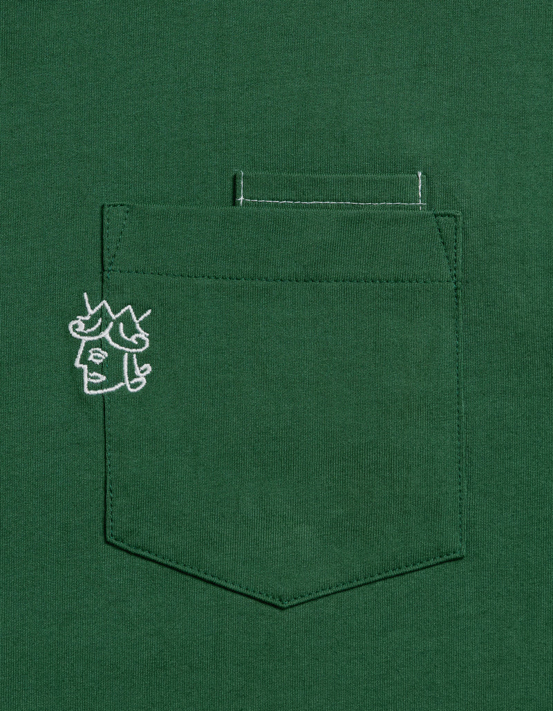 DOUBLE POCKET TEE (FOREST)