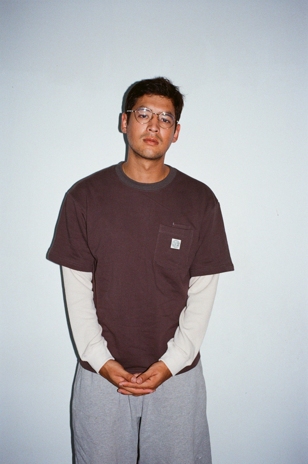 WAFFLE SLEEVE DOUBLE POCKET TEE
