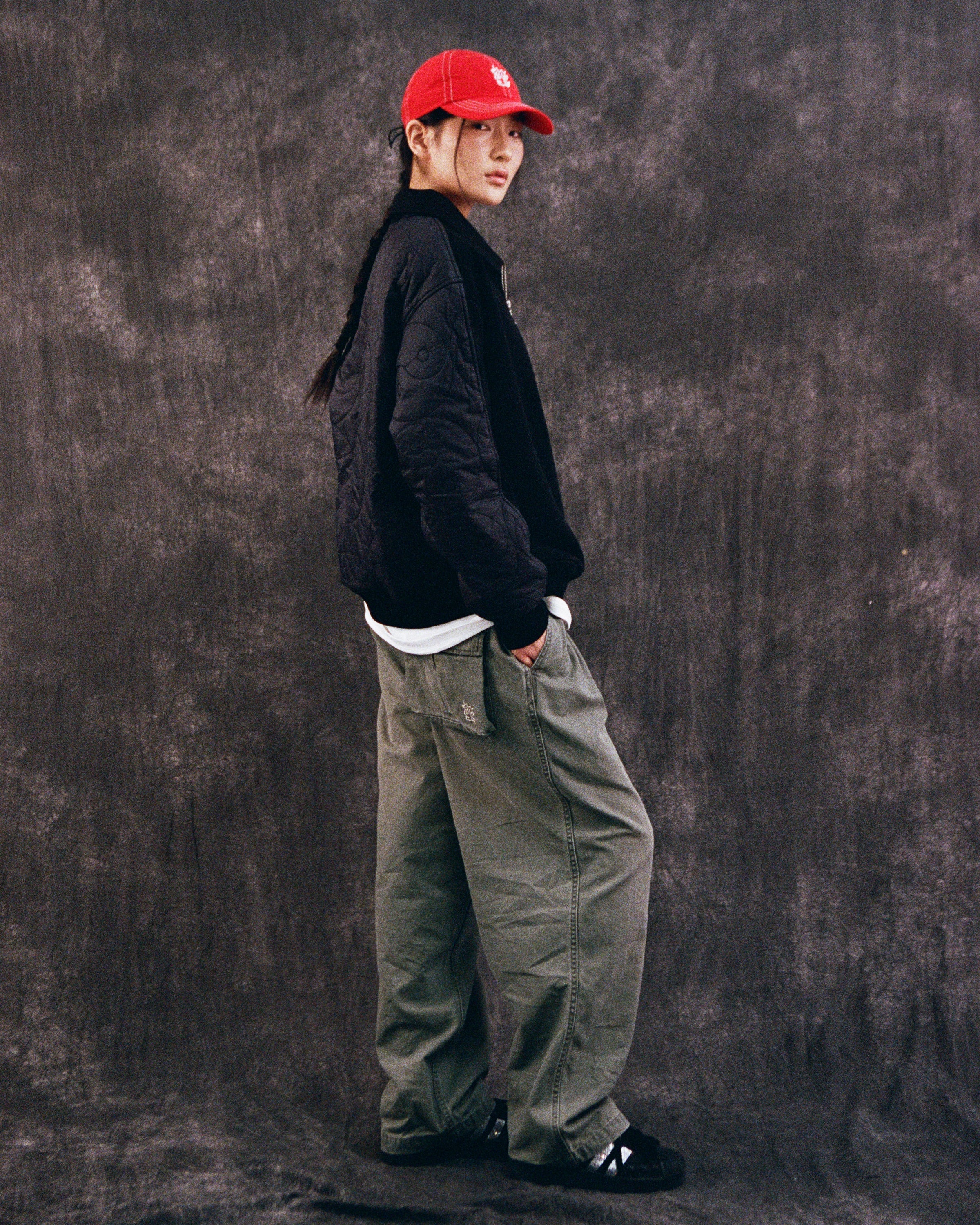 YY QUILTED HALFZIP SWEATSHIRT