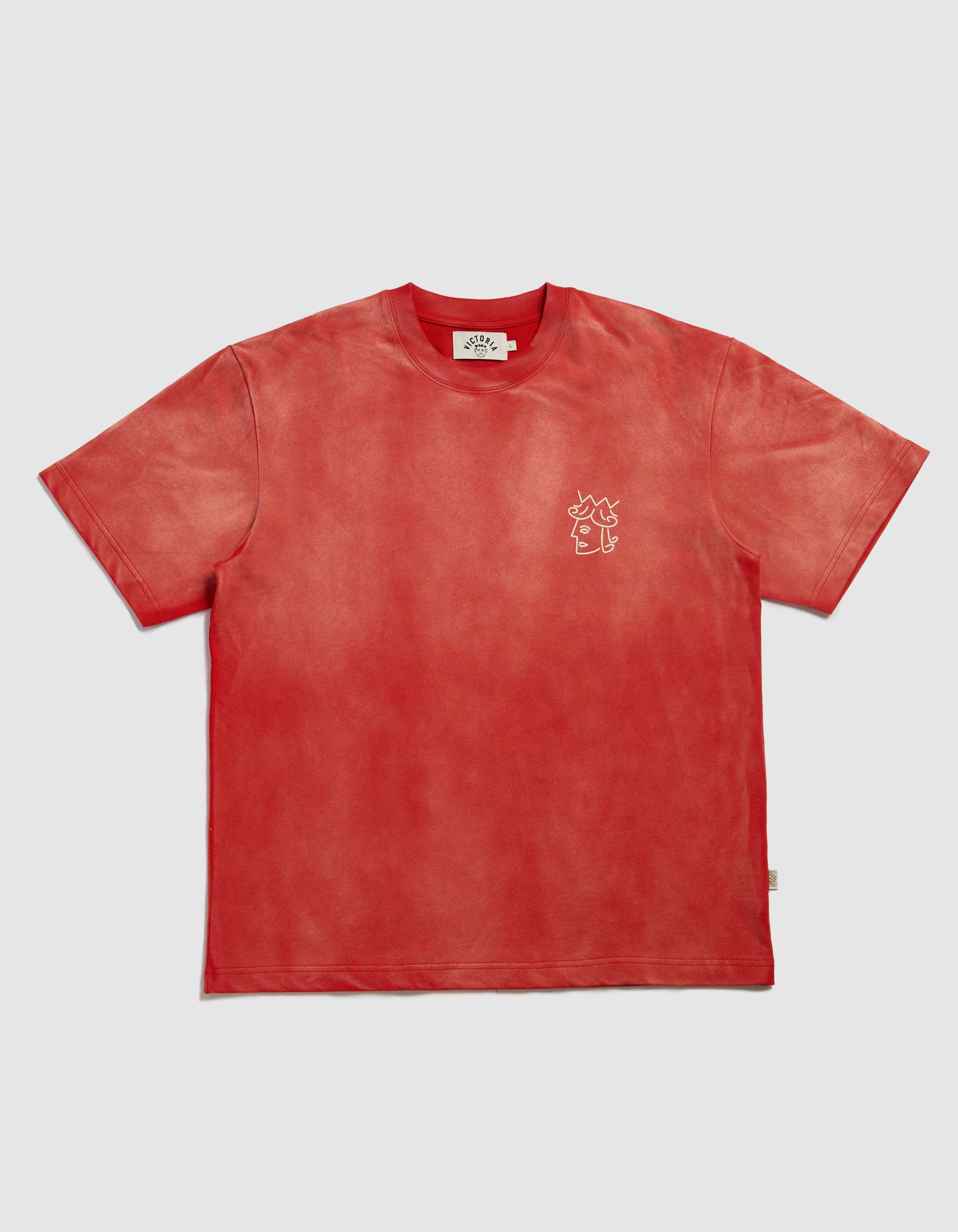 FADED WASH QUEENHEAD LOGO TEE