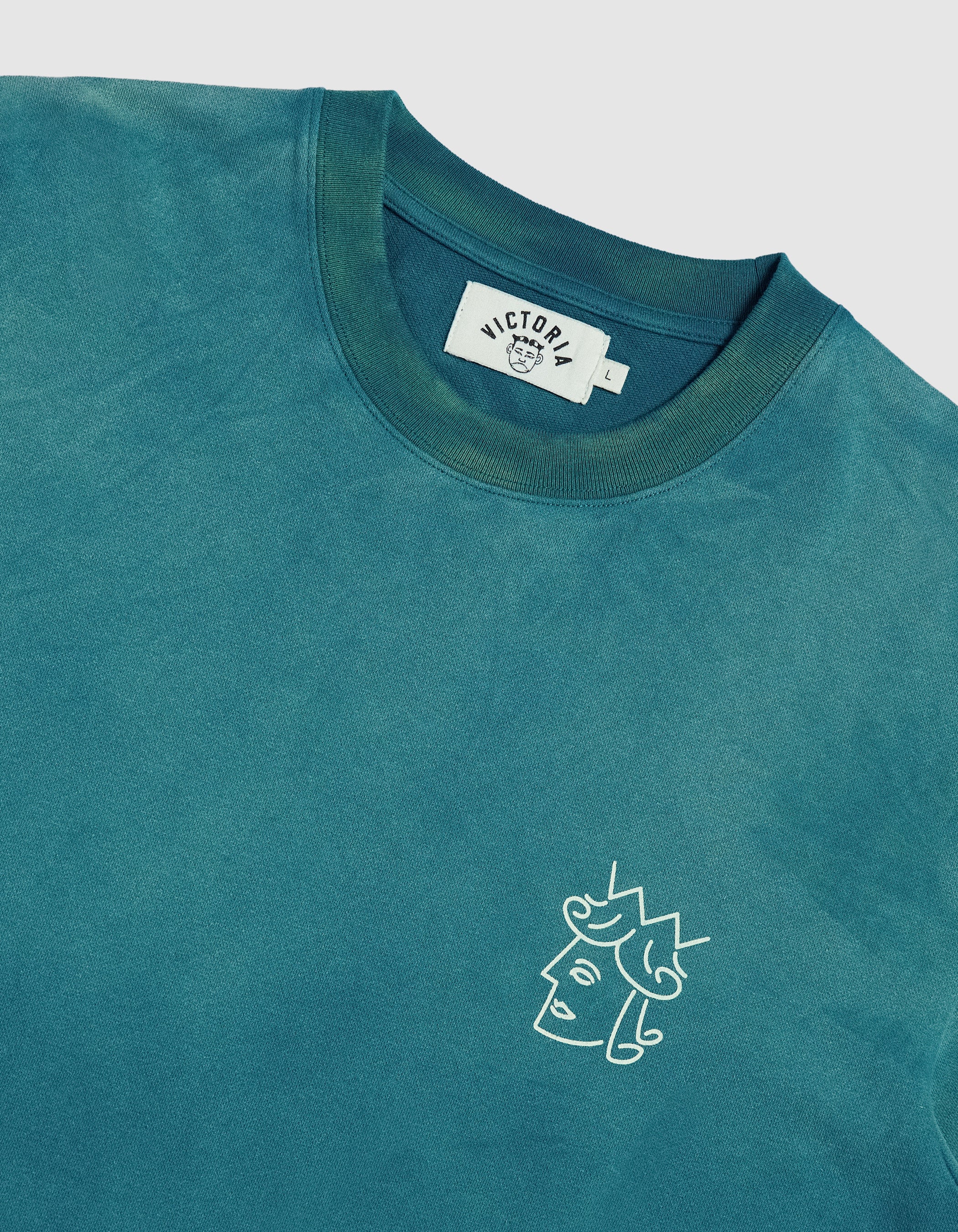 FADED WASH QUEENHEAD LOGO TEE