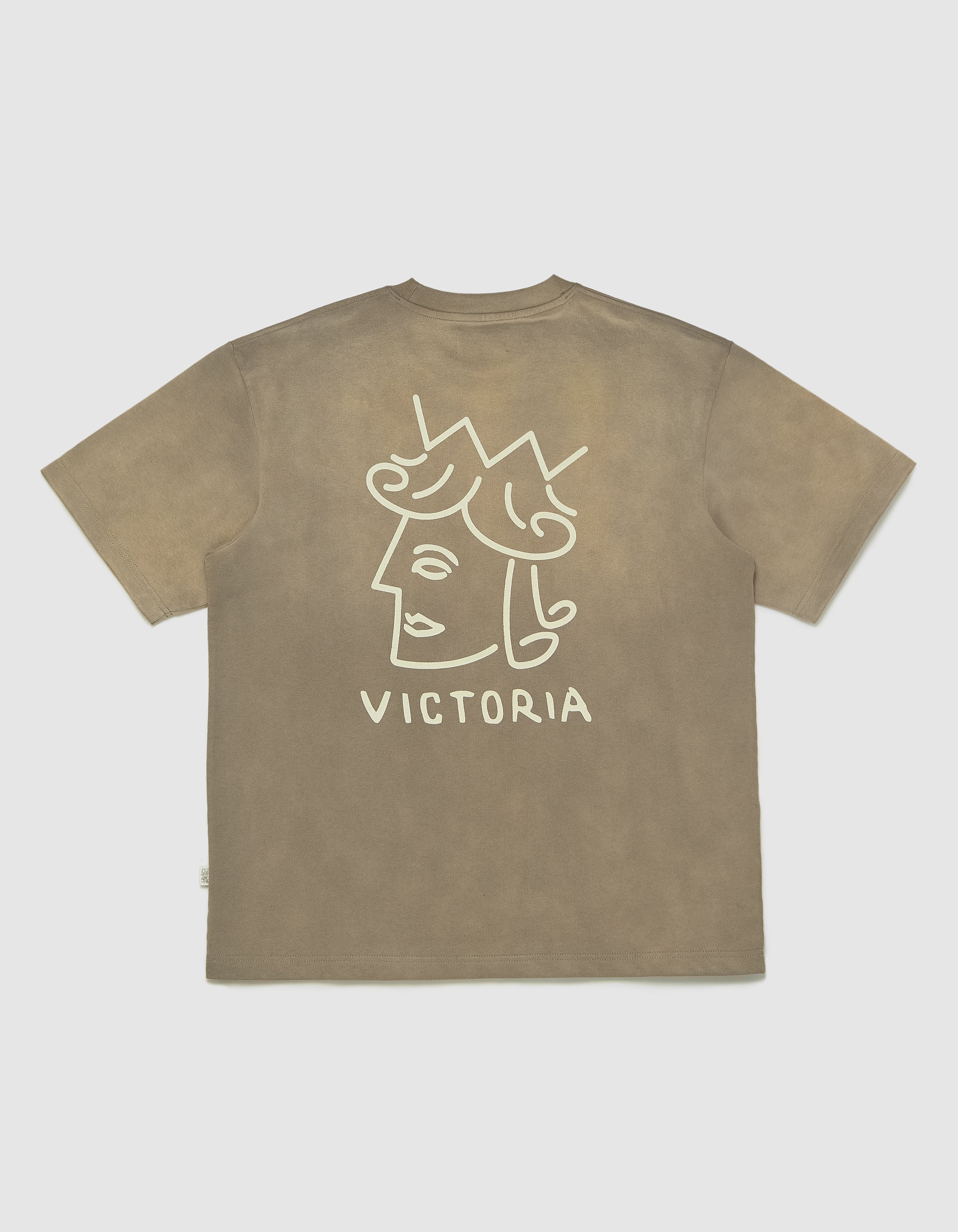 FADED WASH QUEENHEAD LOGO TEE