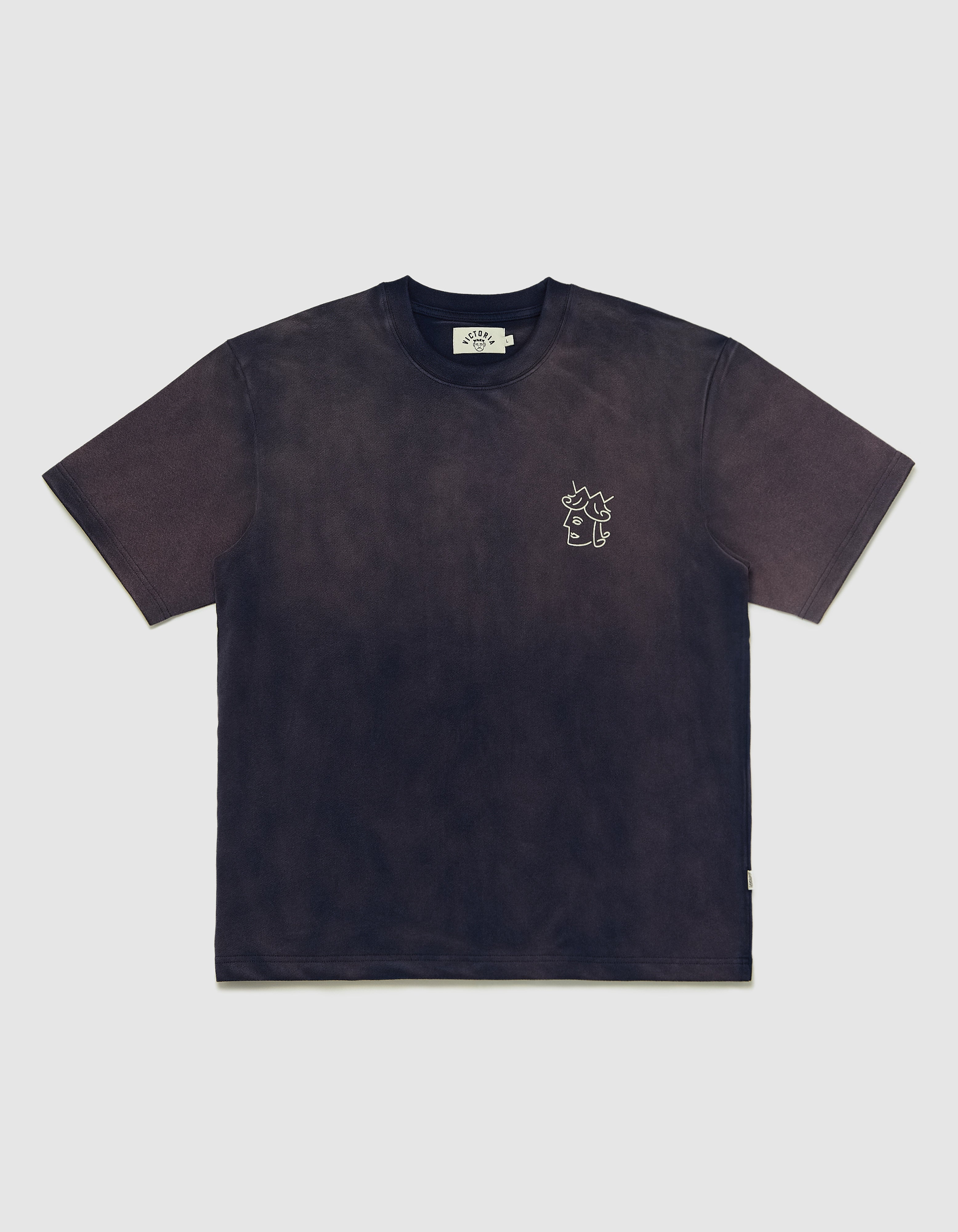 FADED WASH QUEENHEAD LOGO TEE – VICTORIA HK