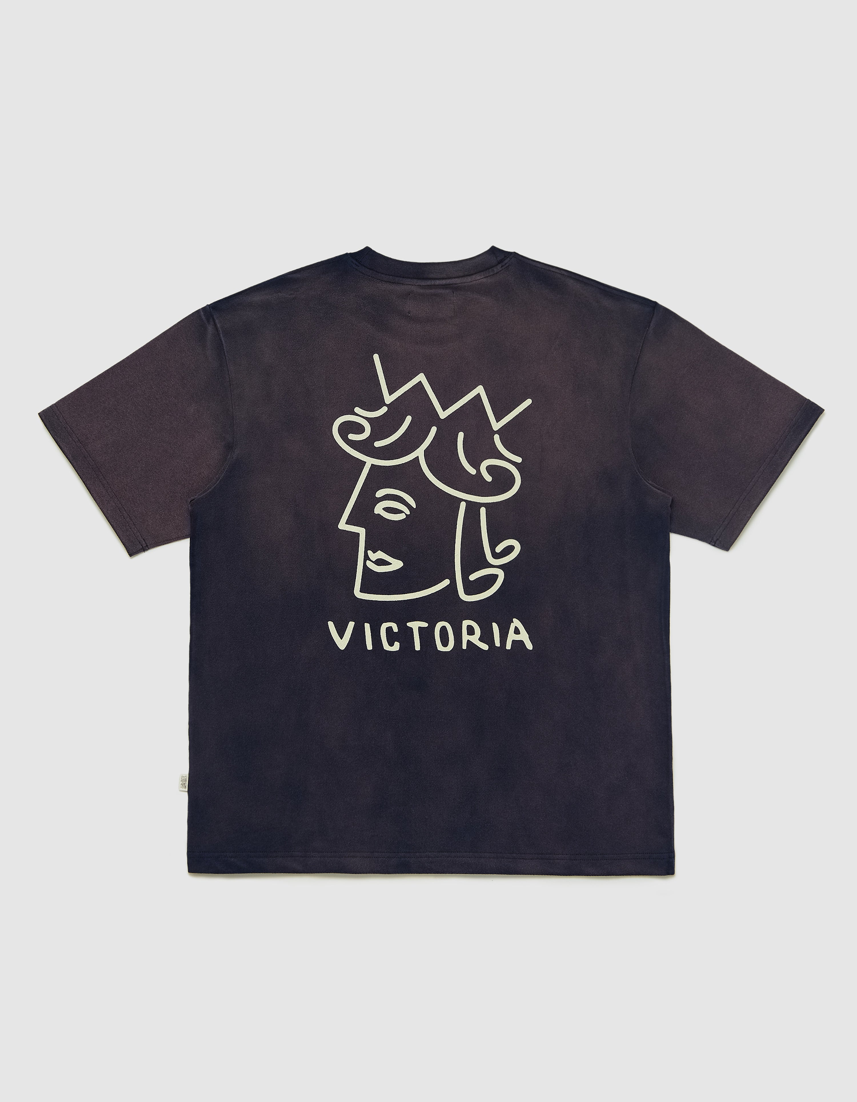 FADED WASH QUEENHEAD LOGO TEE