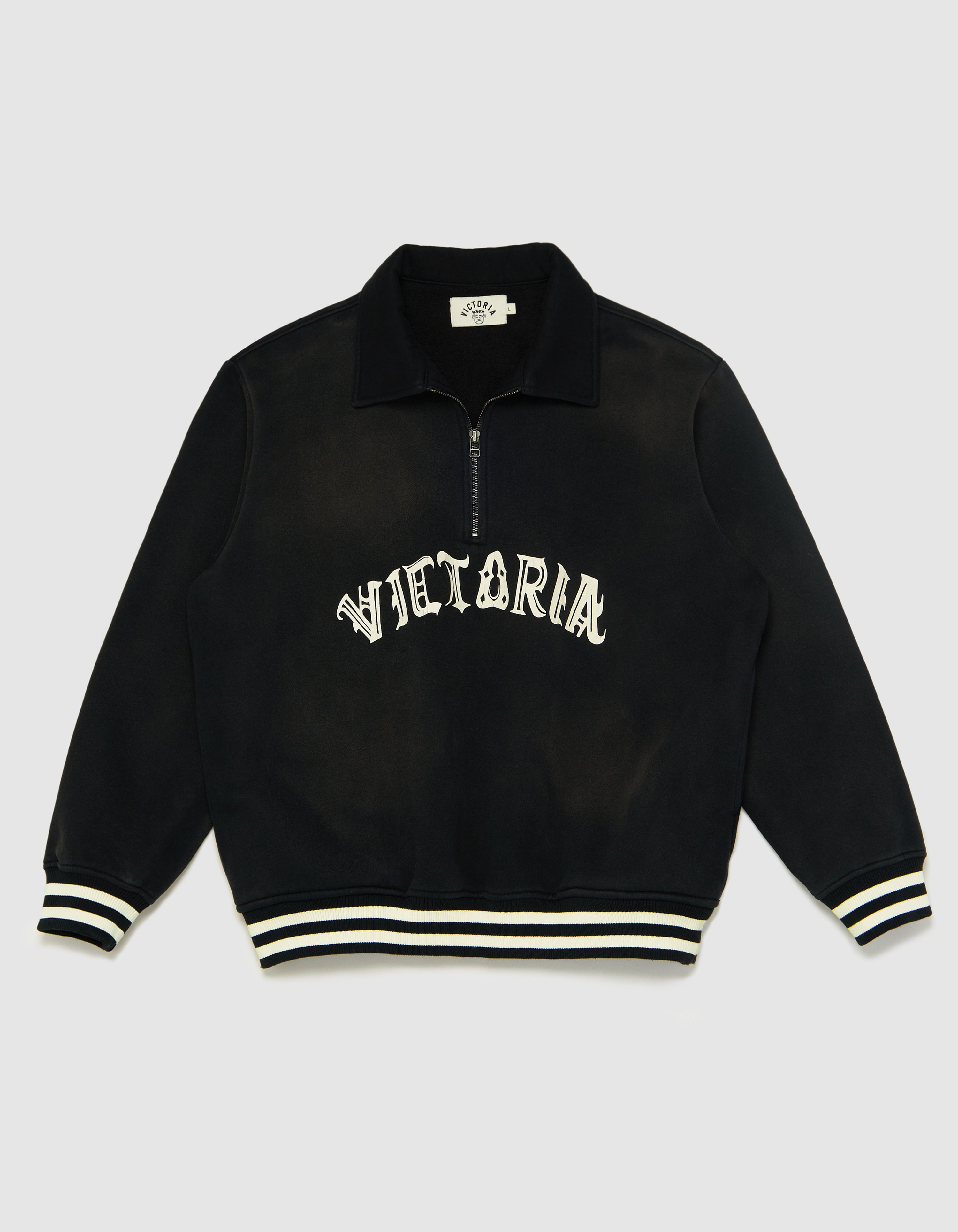 HANDDRAWN GOTHIC HALF ZIP SWEATSHIRT