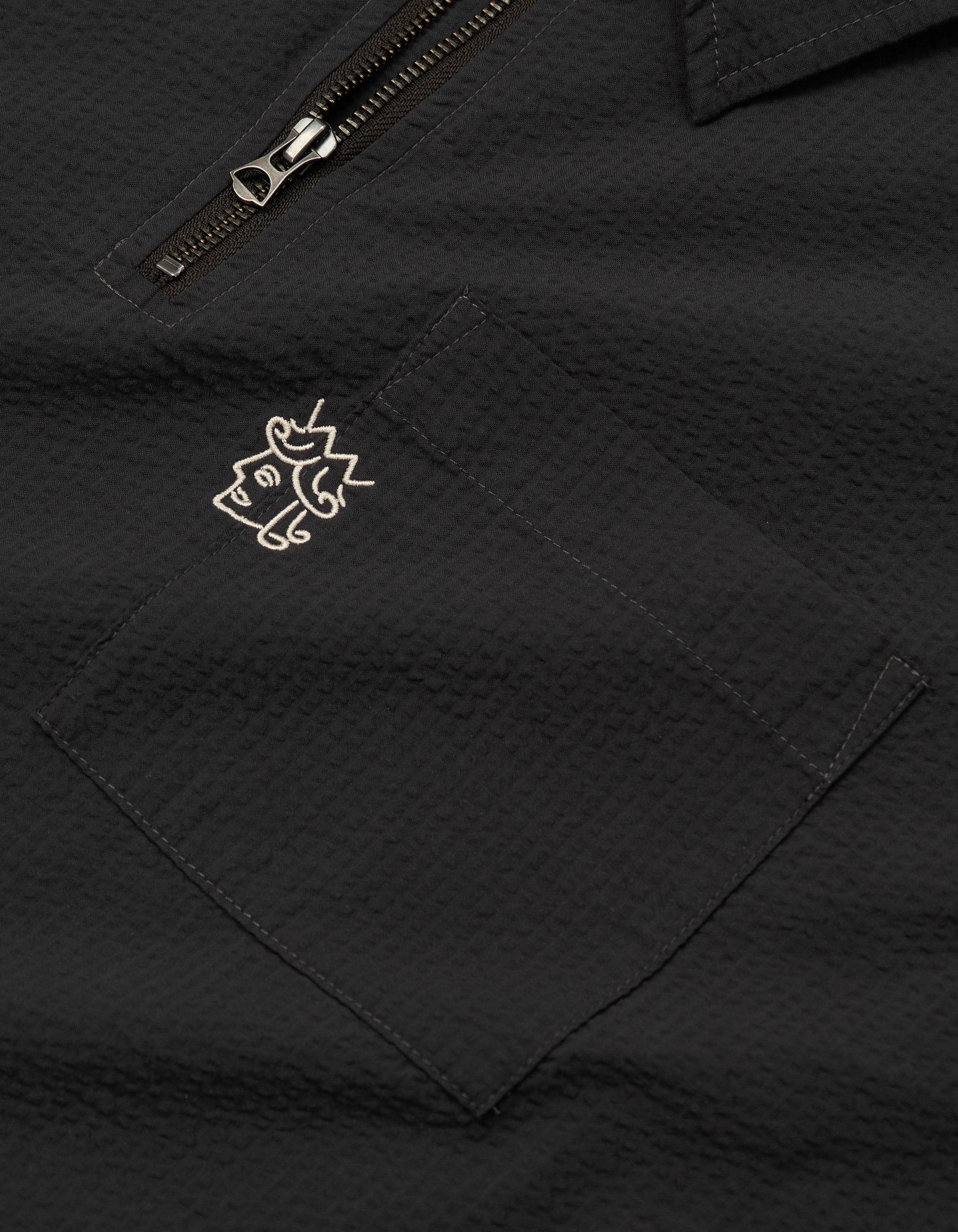 SEERSUCKER QUARTER ZIP SHIRT