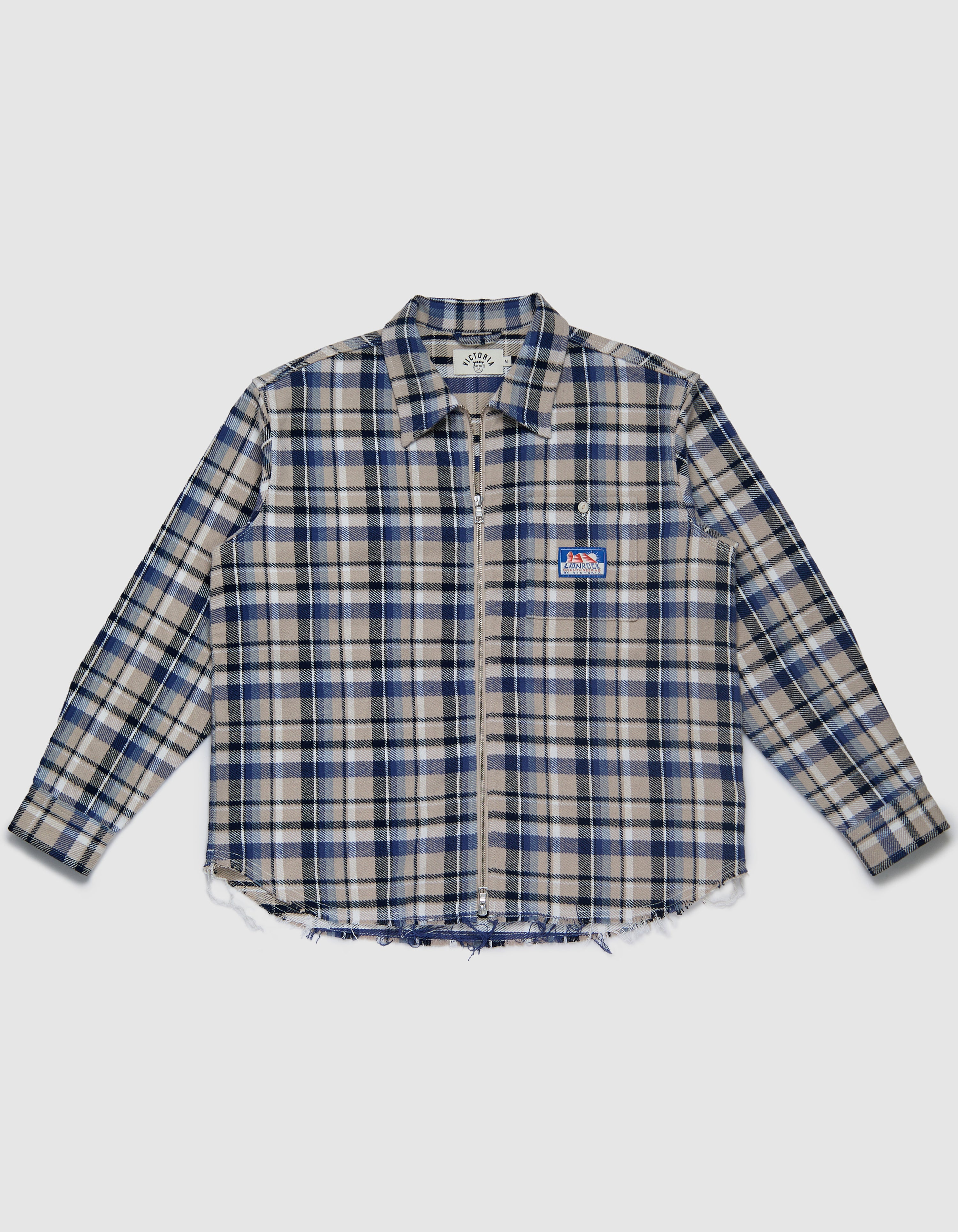 LIONROCK PLAID ZIP SHIRT