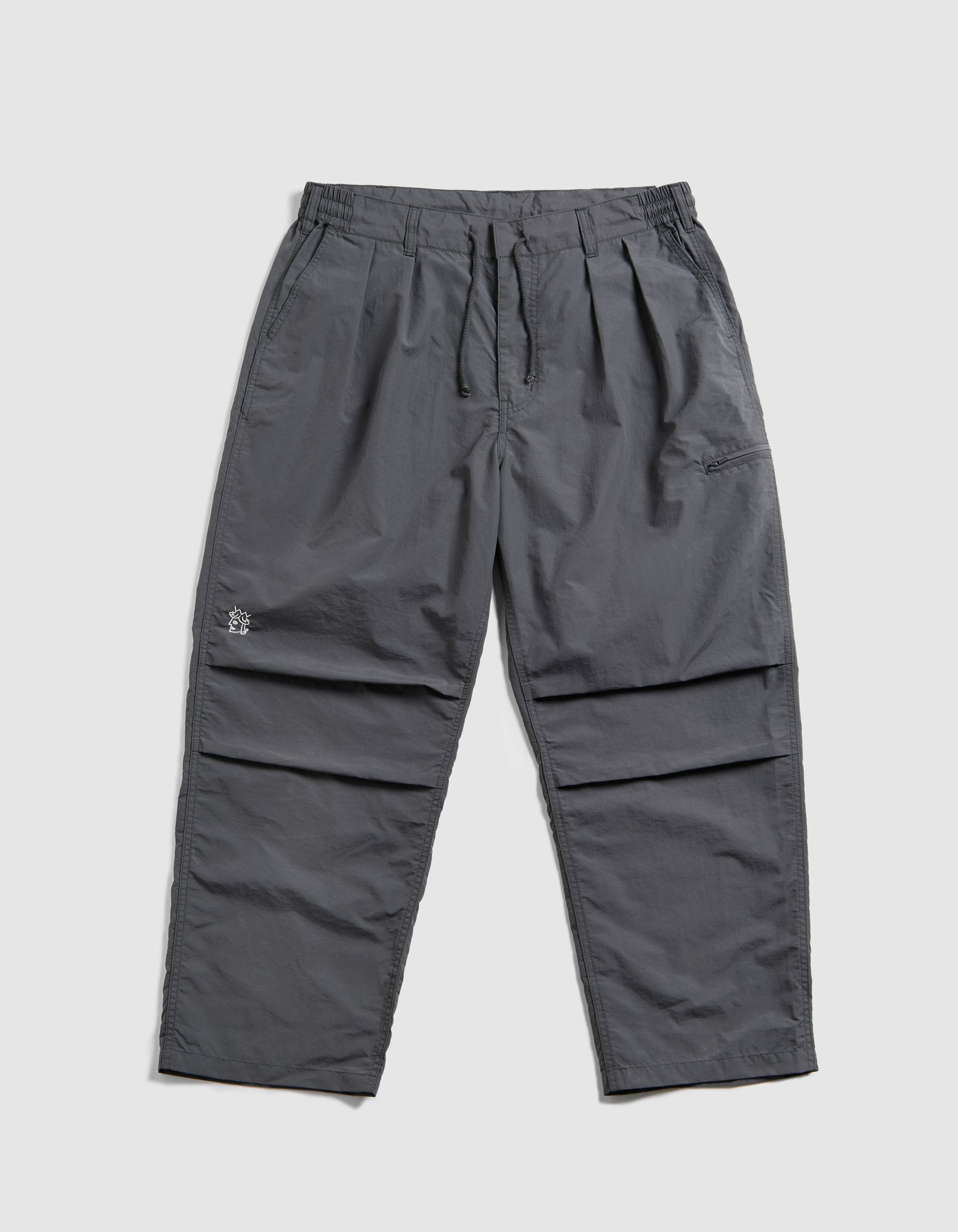 DOUBLE PLEATED NYLON PANT