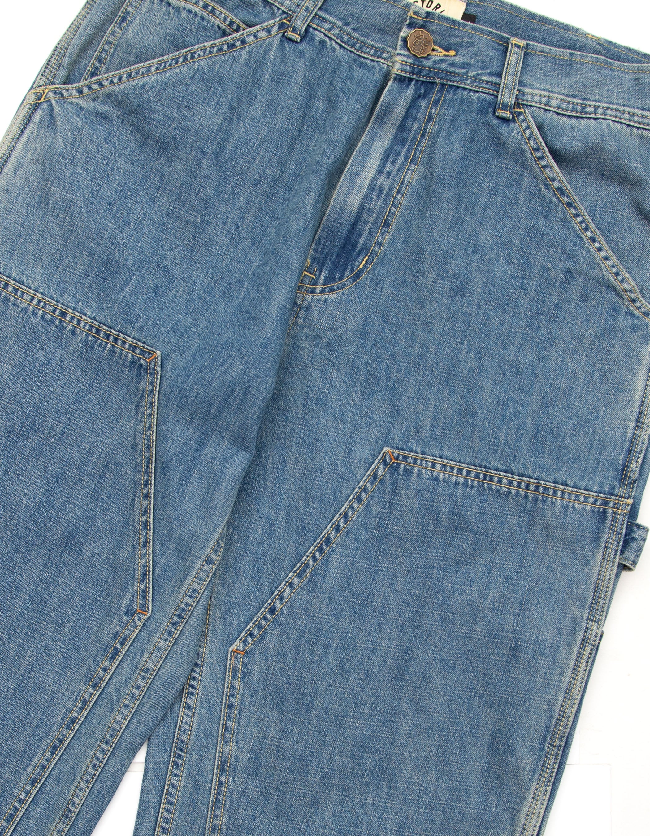 DENIM DOUBLE KNEE WORK PANT